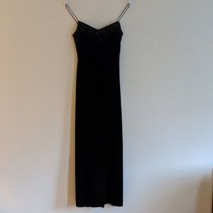 Long velour dress